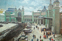 Игорь Раевич. Белорусский вокзал. 2006 год, холст, масло, 200х146 см